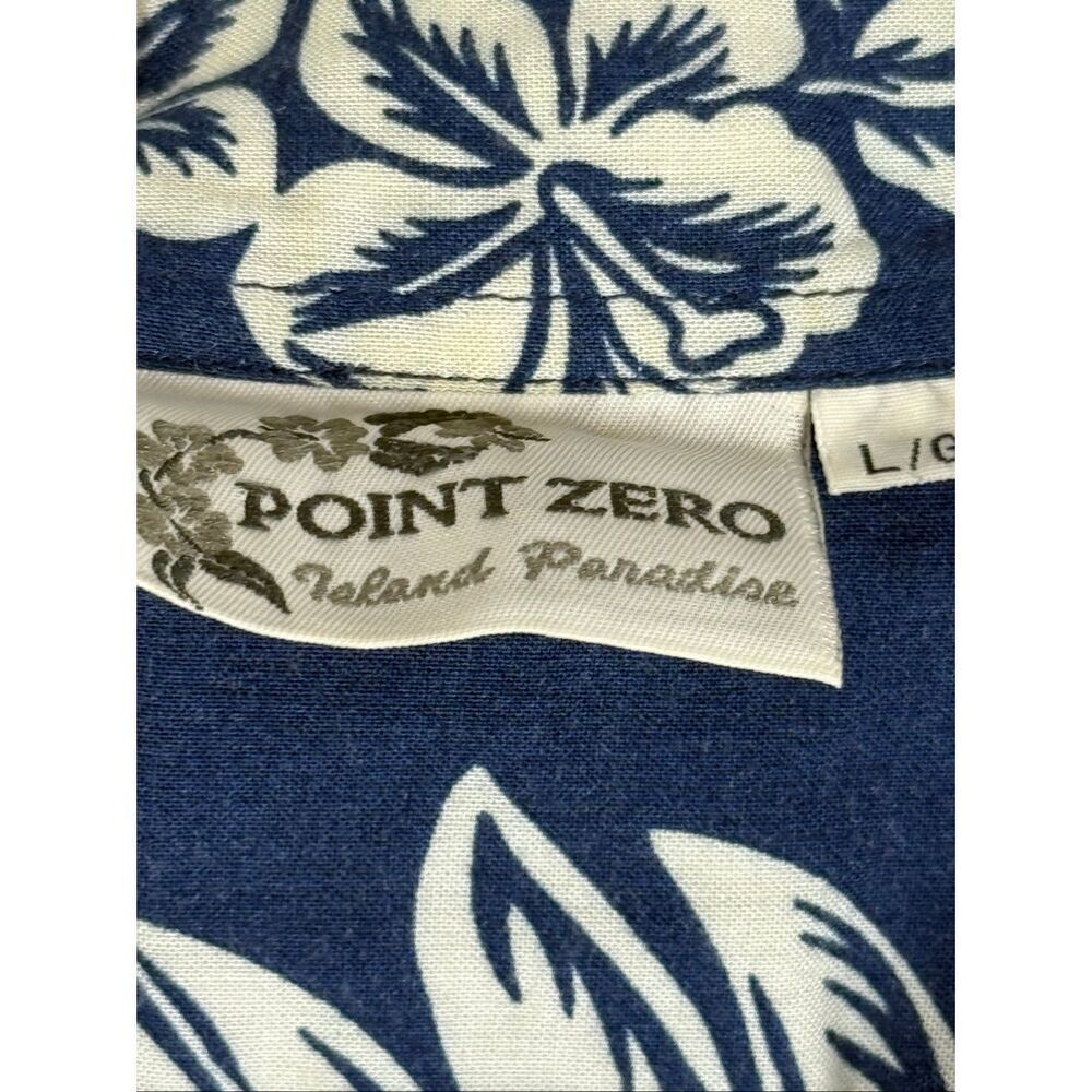 Point Zero island Paradise 100% rayon short sleeve Men’s button front style shir - Picture 5 of 7